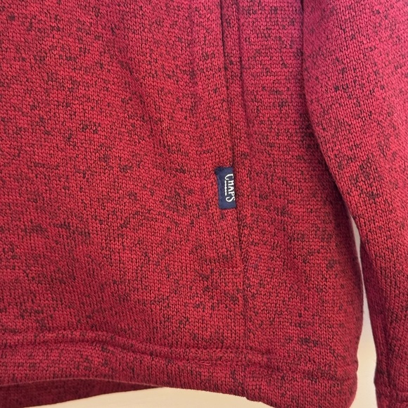 Chaps Men's Deep Red Zip-Up Sweater Size L - Picture 2 of 7